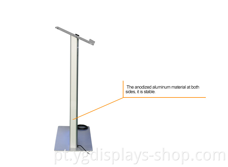 Led acrylic lectern with metal base